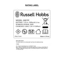 Russell Hobbs Cordless Rechargeable Food Processor RHCFP (863100)