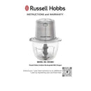 Russell Hobbs Cordless Rechargeable Midi Chopper RHCMC (863099)