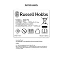 Russell Hobbs Cordless Rechargeable Personal Blender RHCPB (863101)